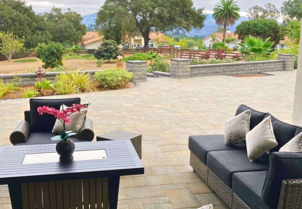 Turf & pavers newly installed in San Diego, CA