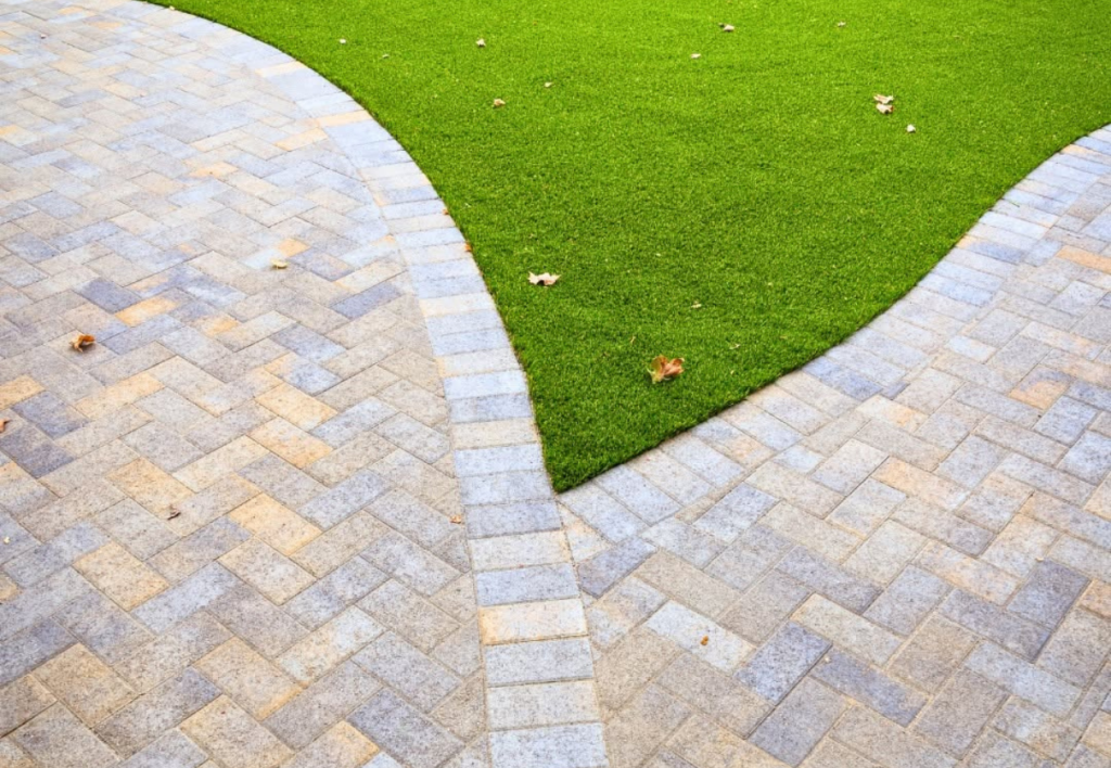 Turf & pavers newly installed in San Diego, CA