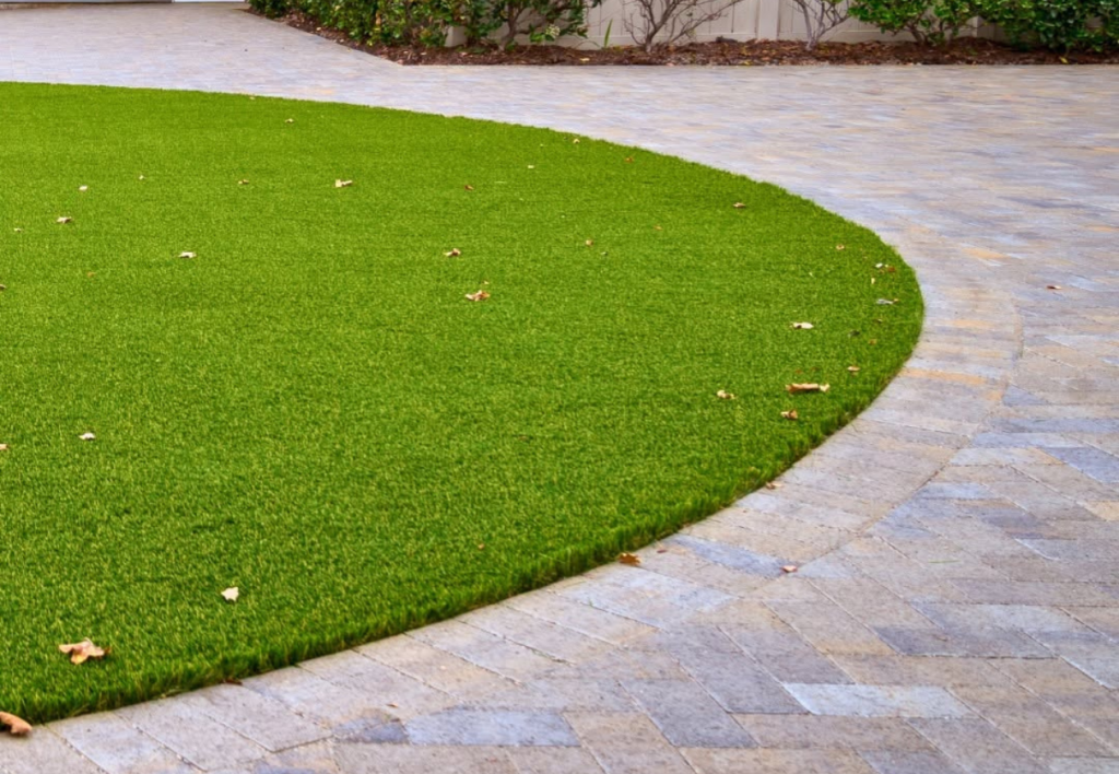 Turf & pavers newly installed in San Diego, CA