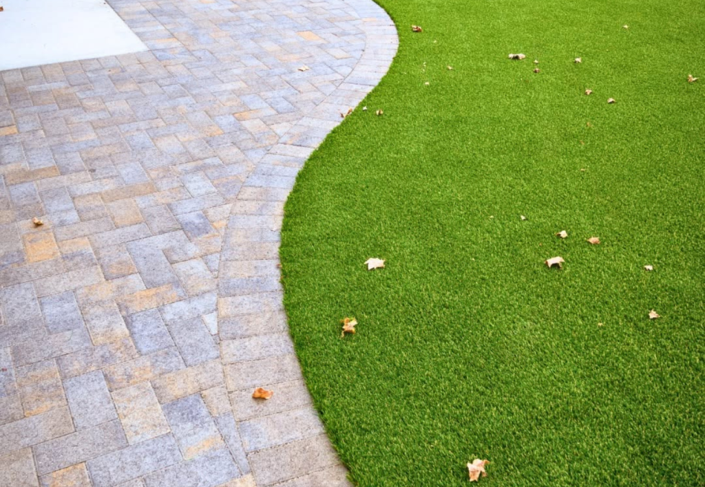 Turf & pavers newly installed in San Diego, CA