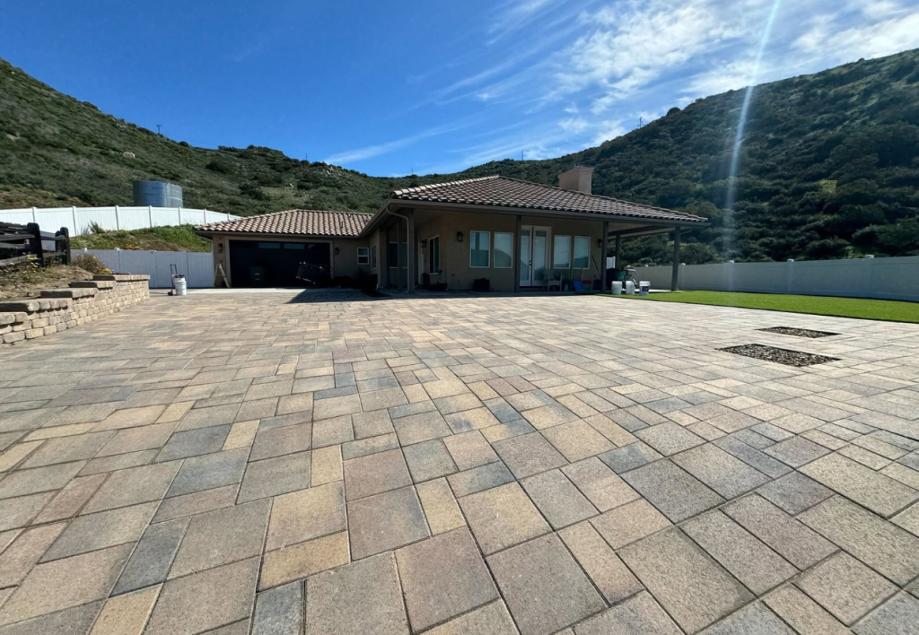 Frontyard pavers newly installed in San Diego, CA