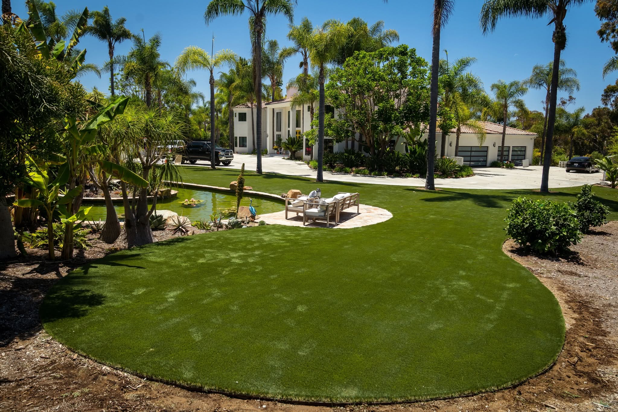 Freshly installed turf in San Diego, CA